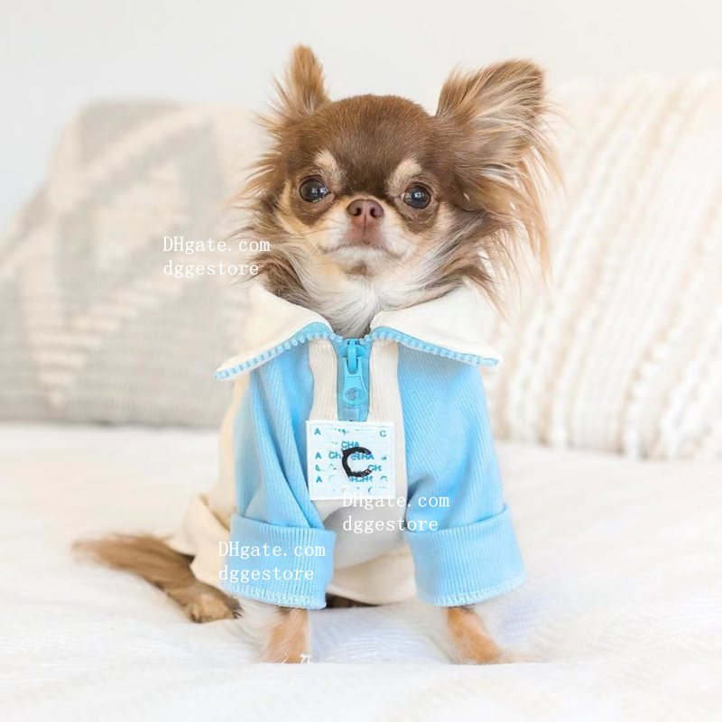 free shipping Designer Clothes Winter Dog Apparel Soft Warm Dogs Lapel et Cold Weather Pet Coats for Small Doggy Chihuahua French Bulldog Sweatshirts 