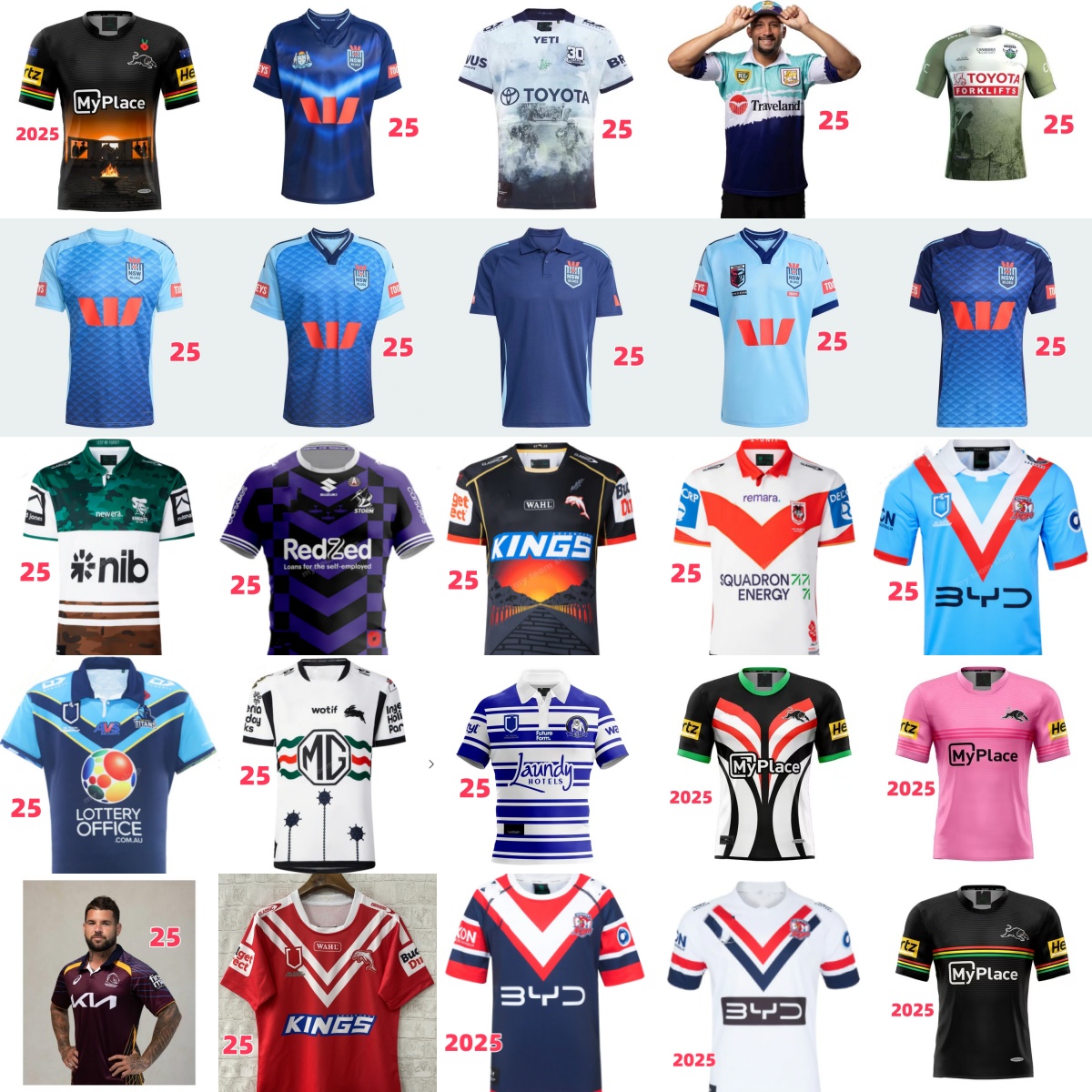 Langhorne 25 26 rugby Jerseys wild horse Melbourne panthers warrior cowboy Dog headed cock Jerseys S-5XL