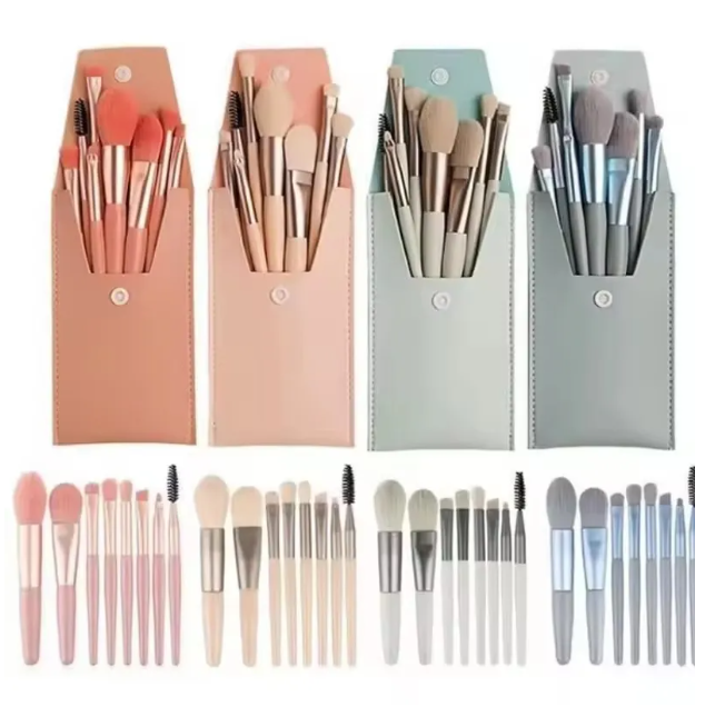 8pcs Professional Makeup Brush Set Cosmetic Powder Eye Shadow Foundation Blush Blending Concealer Beauty Make Up Tool Brochas