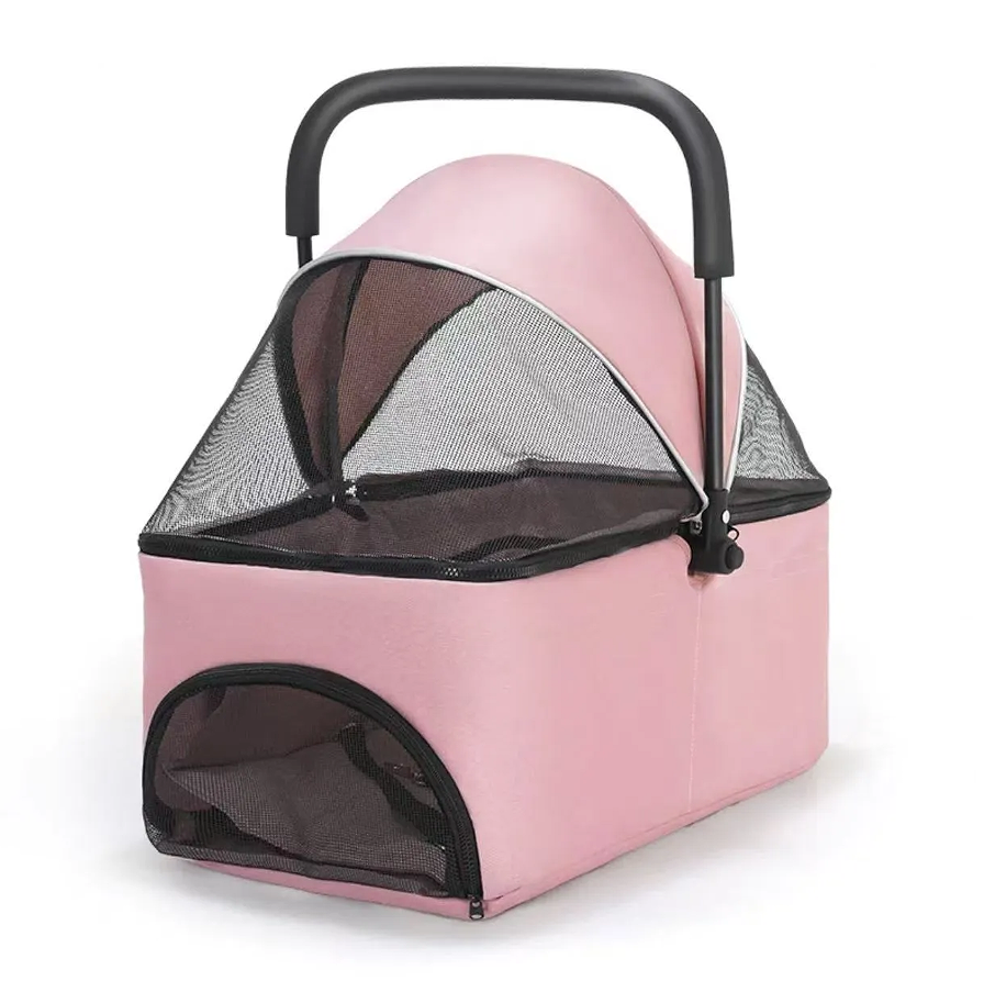 Beihako Pet Cat Dog Small Dog Basket Bag Cage Air Box Cat and Dog Supplies Handheld Car Foldable