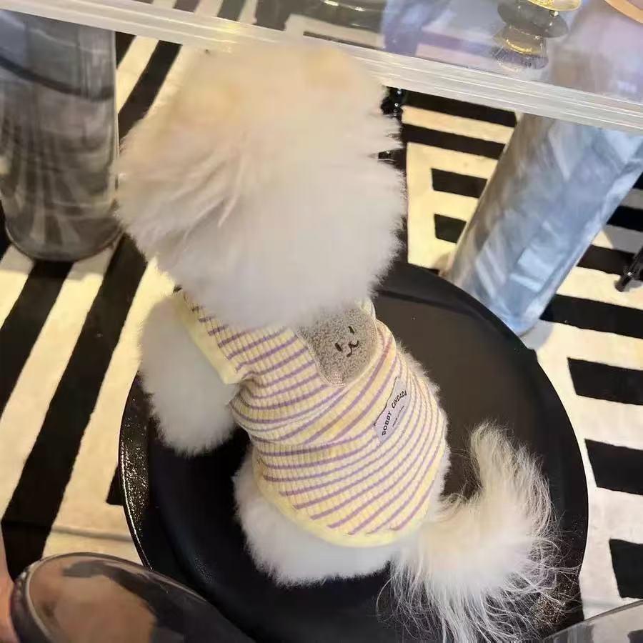 T00176 Dog Pet Clothes Summer Sling Teacup Dog Bichon Teddy Pomeranian Puppy Cat Princess Vest Cute