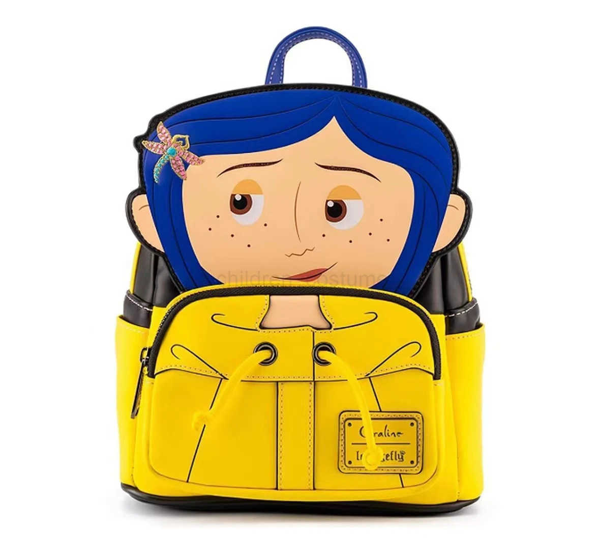 Disney Laika Backpack Coraline Cat Cosplay Womens Double Strap Shoulder Bag Fashion Anime Cartoon School Bag Kids Gift W20250510