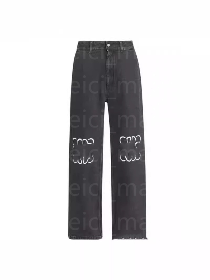 Jeans Womens Designer Trouser Legs Open Fork Tight Capris Trousers Add Fleece Thicken Warm Slimming Jean Pants Brand Women Clothing E