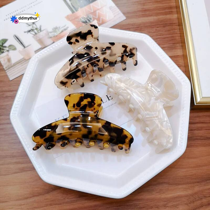 Large Accetate Leopard Print Acrylic Hairpins Clip Crab Claws For Women Girl Hair Accessories Headdress Party Gifts ddmythur