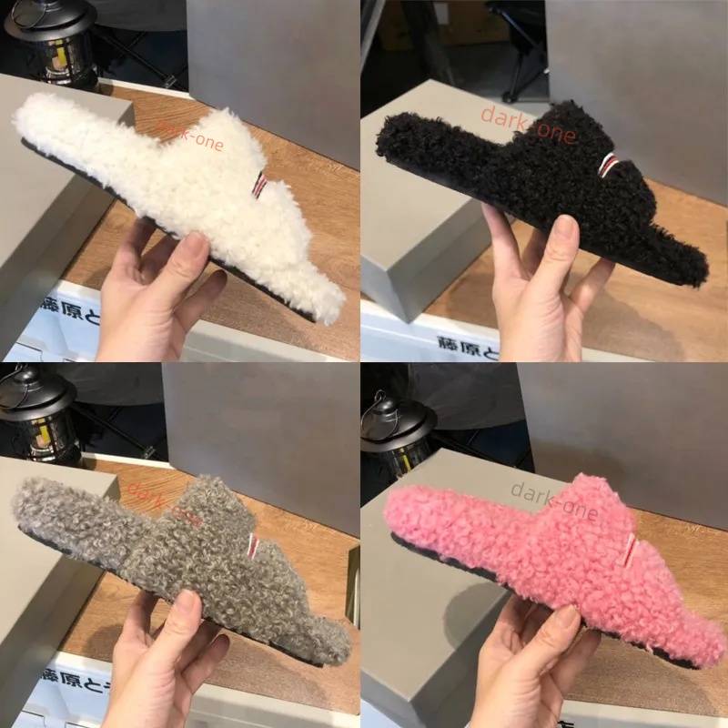 2025Luxury Slides Paris Designer men women Slippers Ladies Wool Winter Fur Fluffy Furry Warm Letters Sandals Comfortable Fuzzy Girl Flip Flop Slipper 35-45