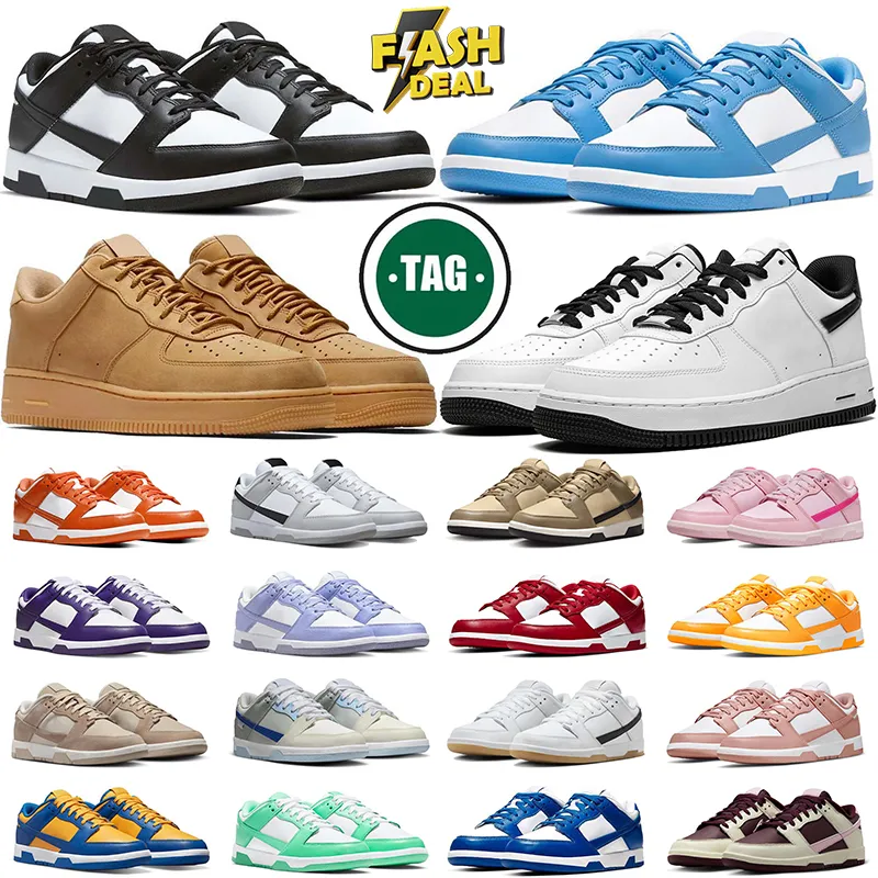 designer casual shoes for men women classic af1s panda triple black white chaussure womens outdoor sports mens trainers sneakers