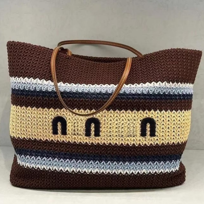 Designer Fashion Beach Bags Totes Handbags Shopping Straw Shoulder Crossbody Summer Seaside Vacation Woven Woman Bag