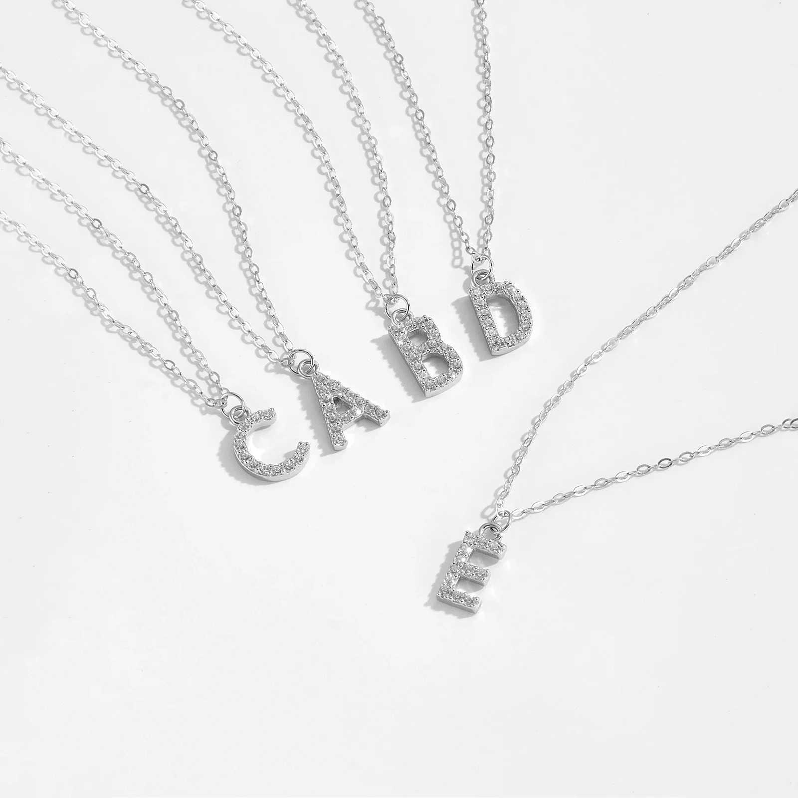 VEWANT Women 925 Sterling Silver Alphabet Initial Monogram Letter Pendant On Necklace 2024 Luxury Fine Fashion Party JewelryXJ250510