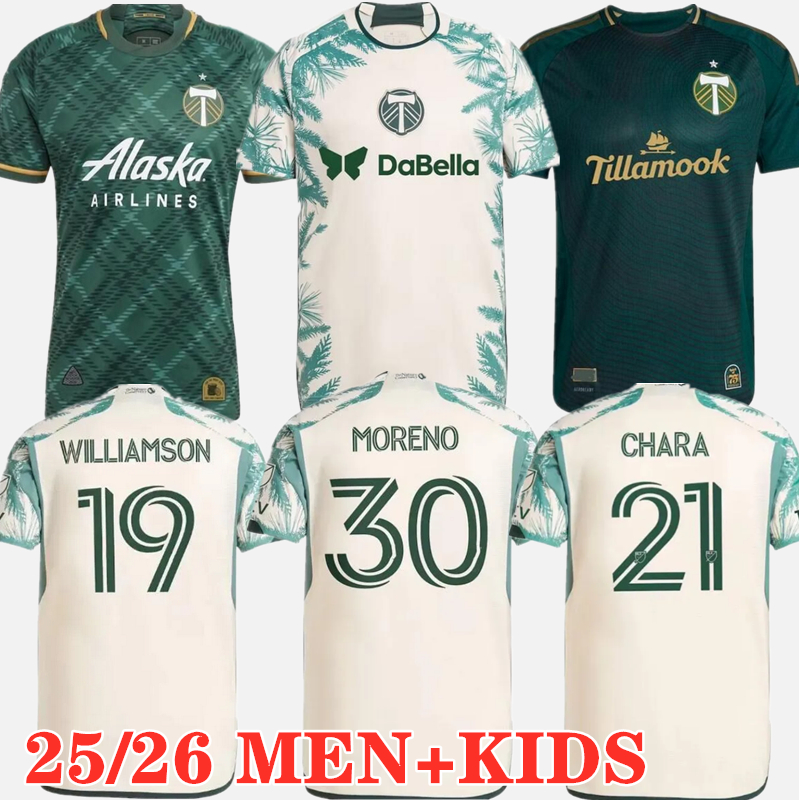 4XL 25/26 Portland CHARA soccer jerseys Timbers WILLIAMSON MOSQUERA MORENO MATURE ANTONY CHARA LORIA UNITES US jersey football shirts away 000