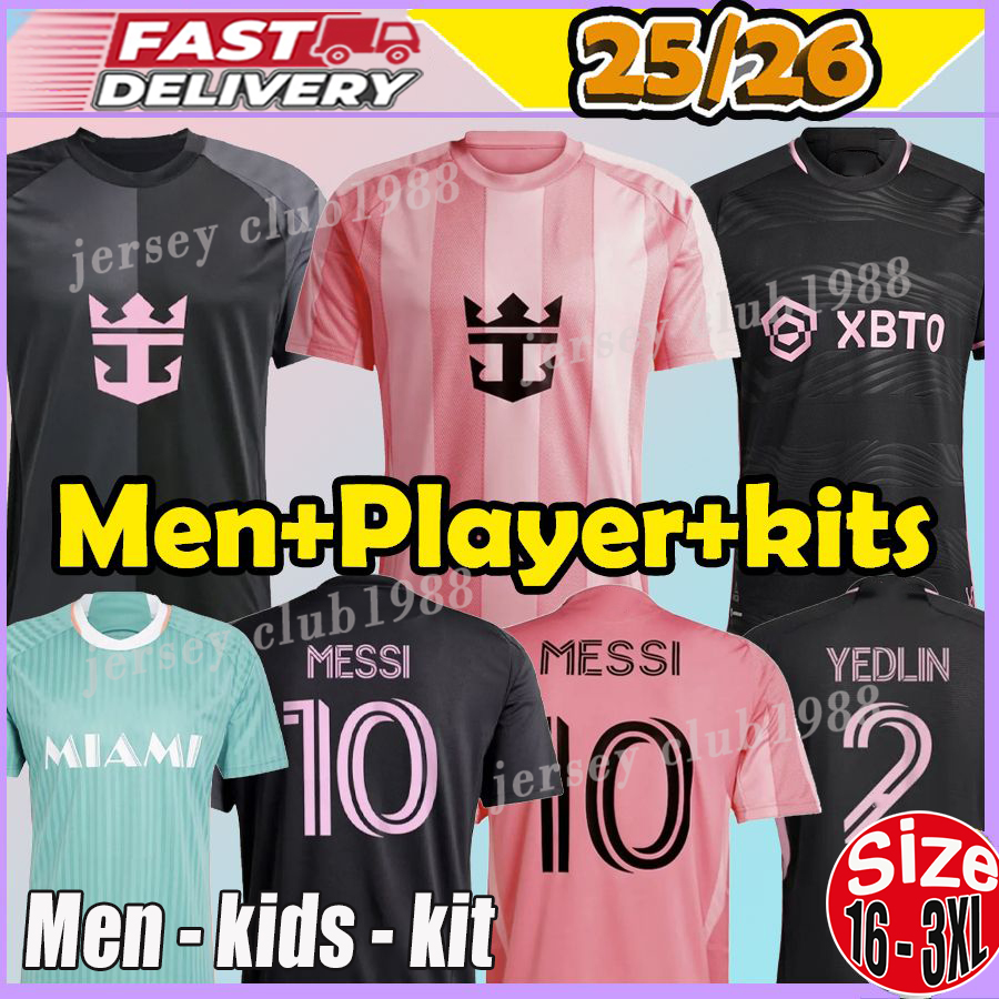 2025 2026 Soccer Jerseys MESSIS Fans Men Kids InterS Miami FC Player Home Away Shirts maimi SUAREZ Football Jersey SERGIO JORDI ALBA MOTA MATUIDI HIGUAIN shirt Kit