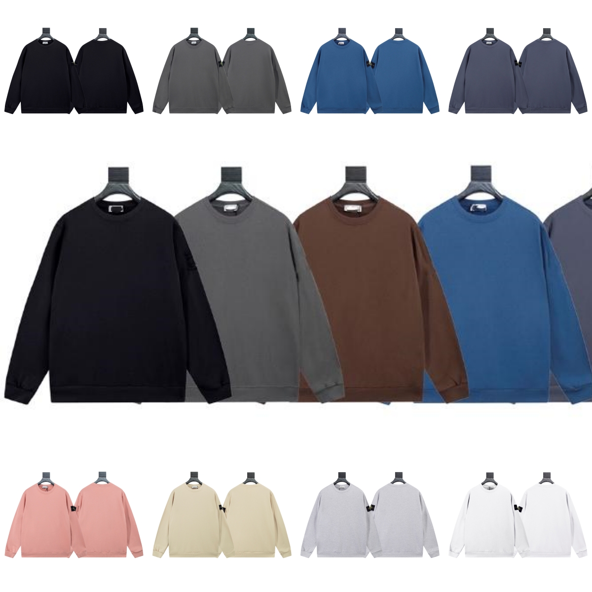 Autumn Mens Sweatshirts Europen Fashion Sweater Embroidery Badge Long Sleeve jumper Sportswear Streetwear Pullwover Crewneck Hoody compass tops 01