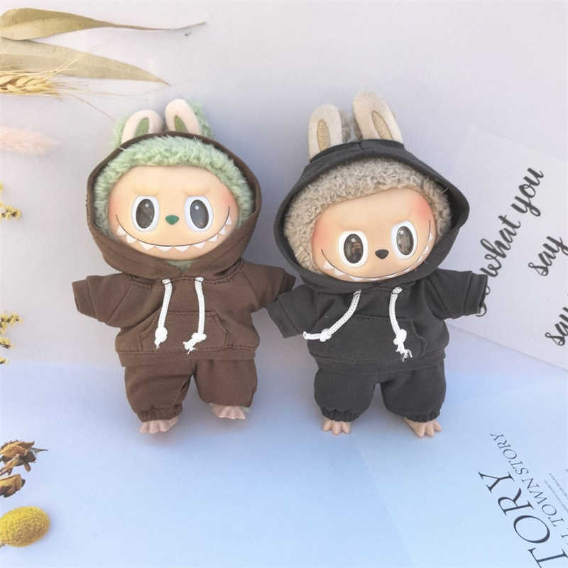 60% off wholesale 17cm Vinyl aron Plush Keychain Pulling Cloth Pendant Labubu Doll for Hoodie Pants Set 10A Quality Online