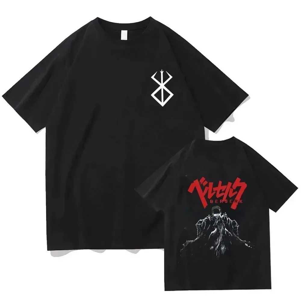 Berserk T-shirt Guts Tshirt Men Cool Manga Japanese Anime Women Cotton Tee Harajuku Manga Hip-hop Oversized T Shirt Clothes TopsT250510