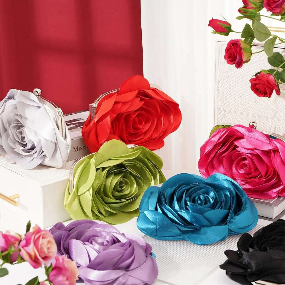Dinner Bag Hot Sale Evening Bag Flower Bride Small Purse Full Dress Party Handbag Wedding Wallet Women Floral Chain Lady Clutches EB KQ