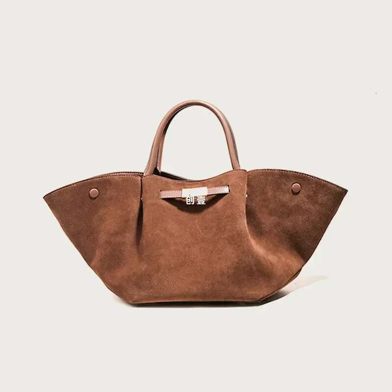 Shoulder Bag Chamois Suede Leather Large Capacity Brand Design Women s Solid High end Shopping Fashion Ladies Handbag