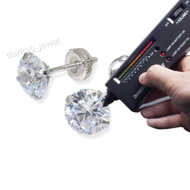 stud earrings designer earrings for women 925 sterling silver 1CT*2P VVS moissanite earrings pass diamond tester ohrringe wed engagement luxury designer jewelry