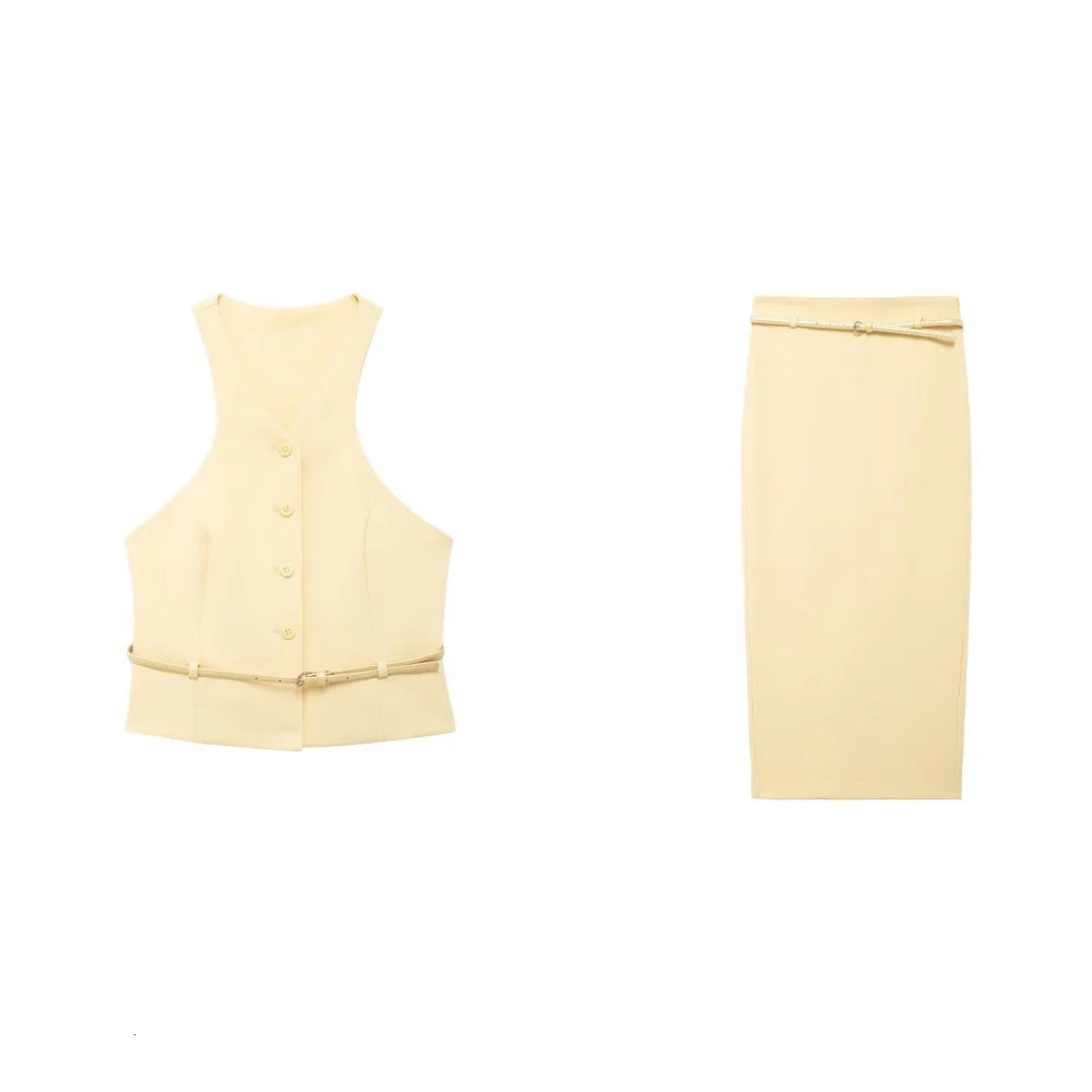 2024 RARF Autumn Collection featuring a camisole collar and top off shoulder sleeveless skirt set 250430Z