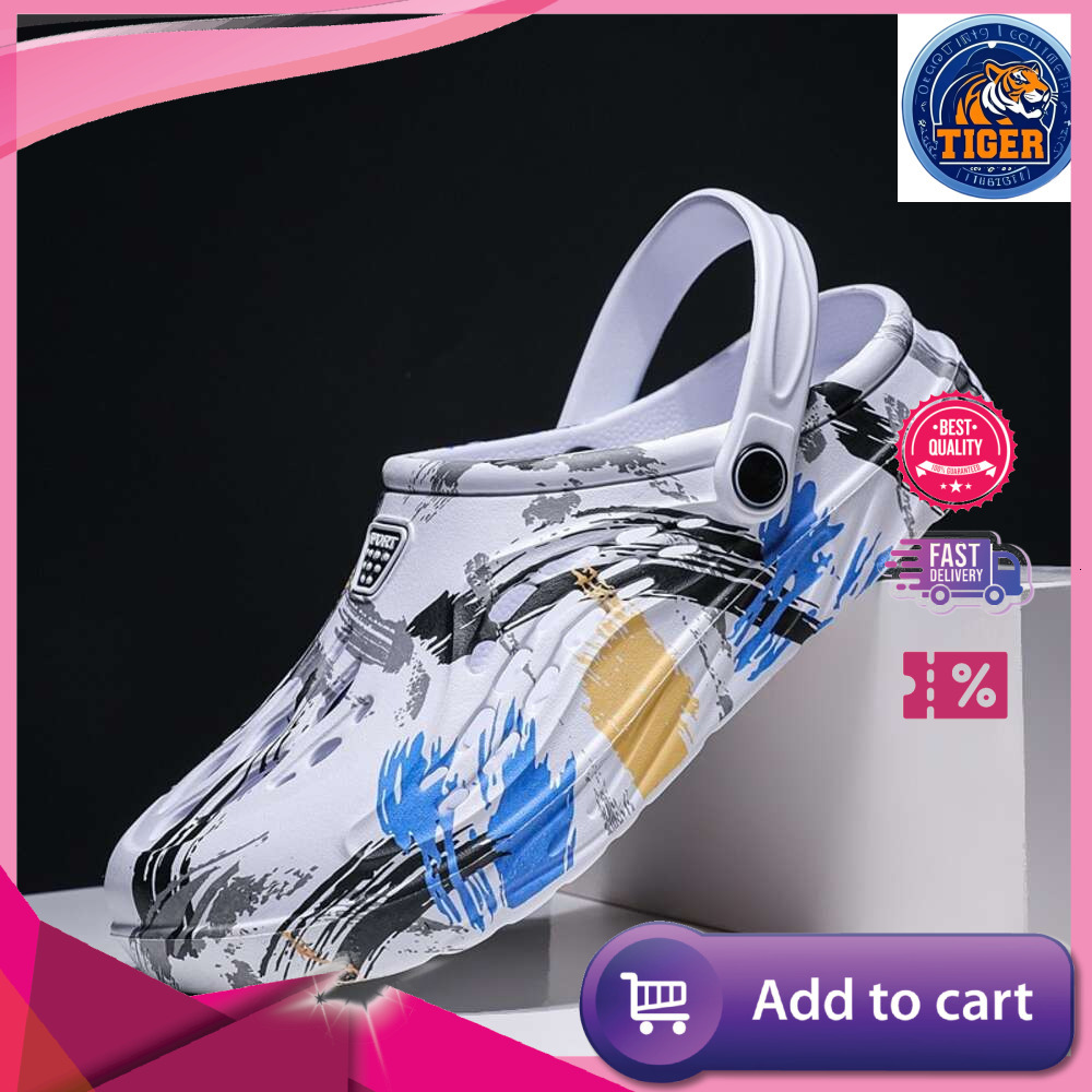 Ddmysheep Ddmysheep Men S Sandals Beach Shoes Casual Outdoor Slippers Personalized Graffiti Style Light Weight New Summer Plus Size