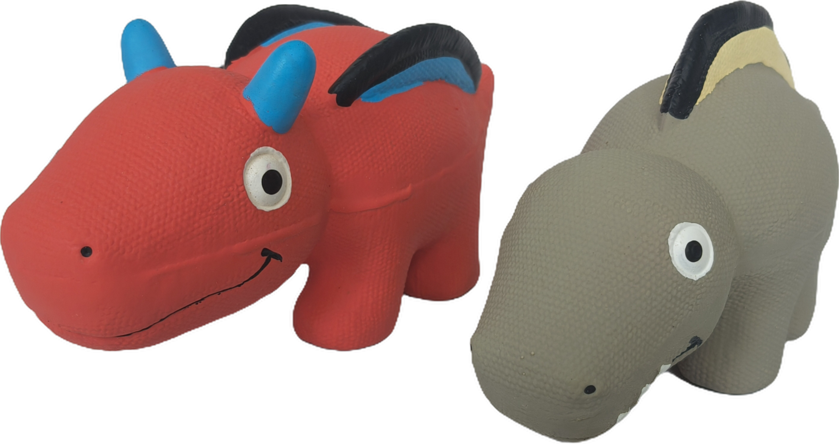 Squeaky Dinosaur Chew Pet Toy for Canines Made of Soft Latex with Ear Protection Puppy Dog Toys 2pcs/Pack