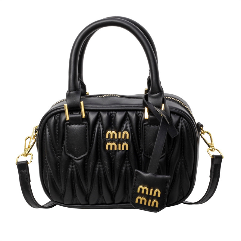 2025 Designer Luxury Boutique Small Square Bag Women's Pleated Shoulder / Crossbody Bag Summer Trendy Style Free shipping