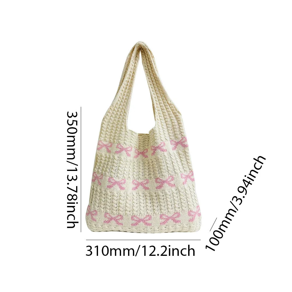 Womens shoulder bag Lafiya beauty crocheted handbag wallet knitted shopping summer beach womens 250428