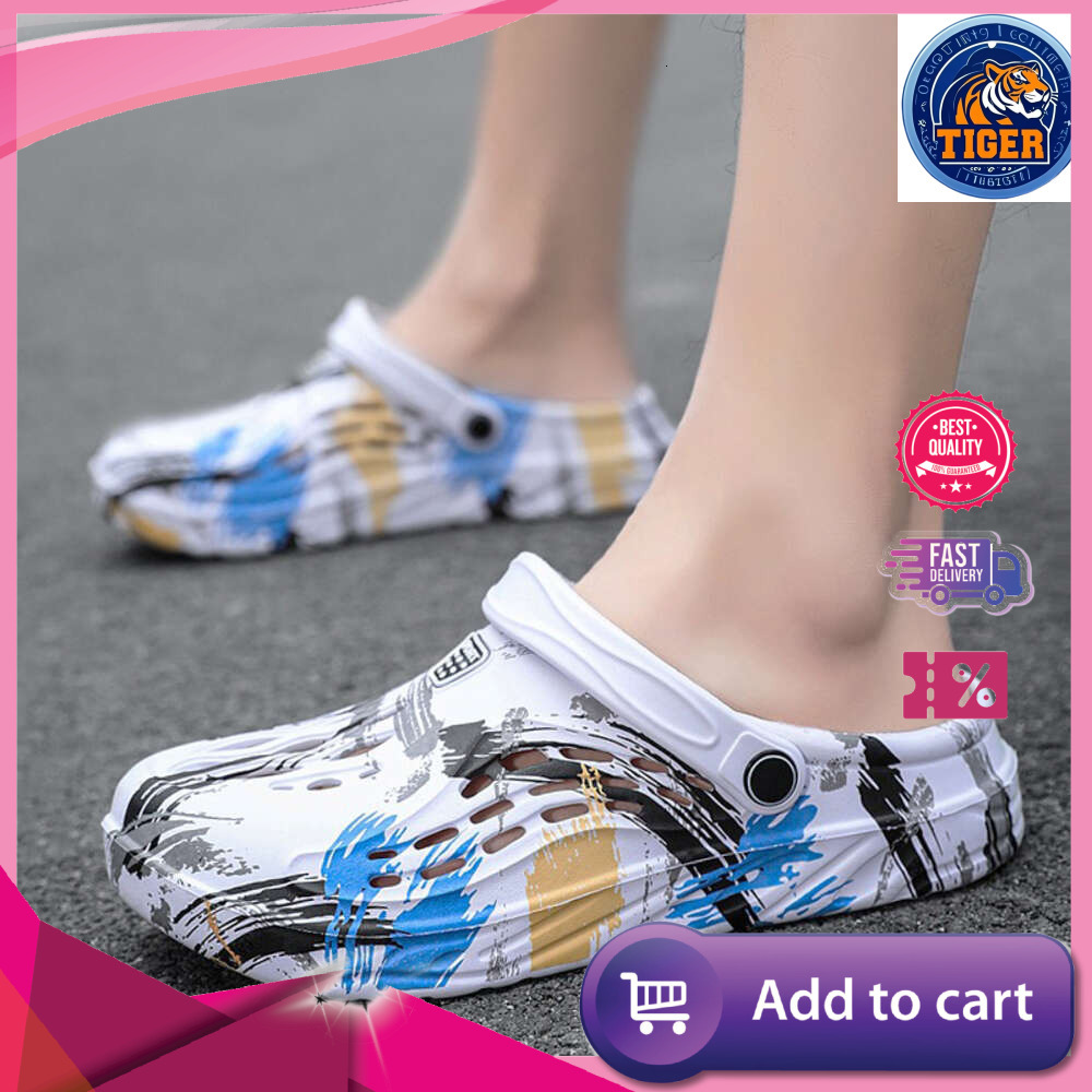 Ddmysheep Ddmysheep Men S Sandals Beach Shoes Casual Outdoor Slippers Personalized Graffiti Style Light Weight New Summer Plus Size