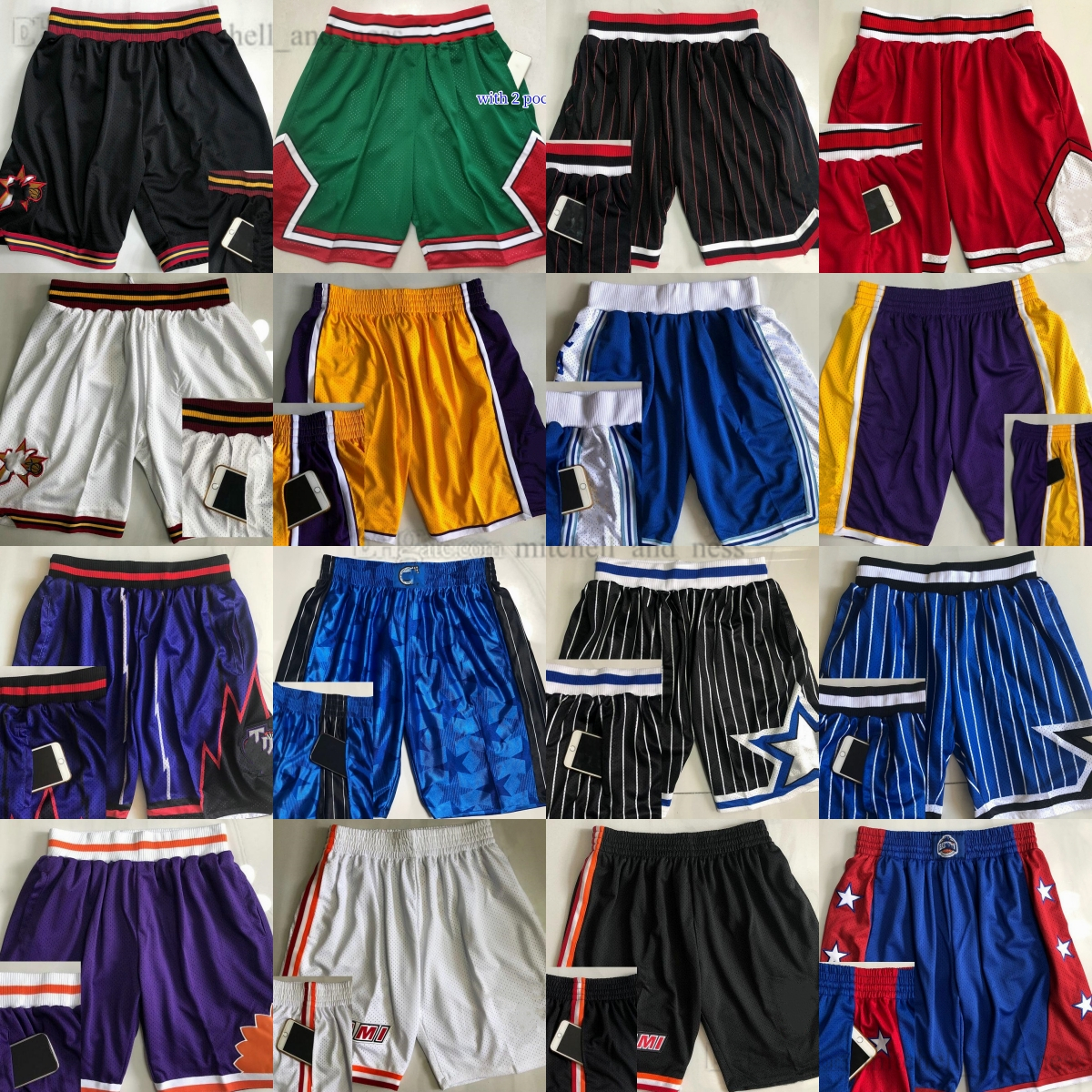 MitchellNess Basketball Shorts Man Throwback Stitched Throwback Gym Outdoor Summer Men Casual Design Pockets Fitness Run Shorts