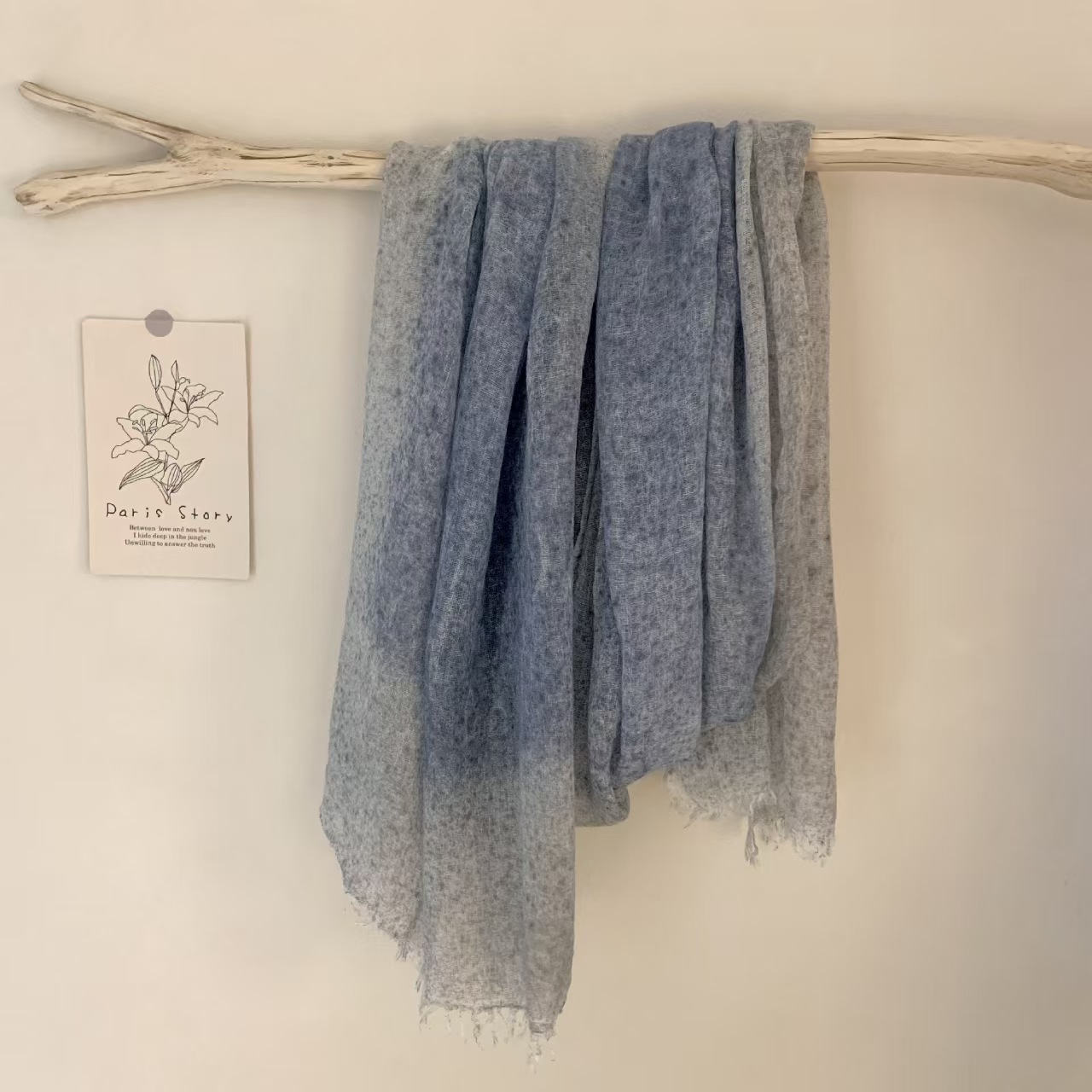 T676 Spring and Autumn Warm Artistic All-match Cotton and Linen Scarf Women's Extended Shawl Thin Neck