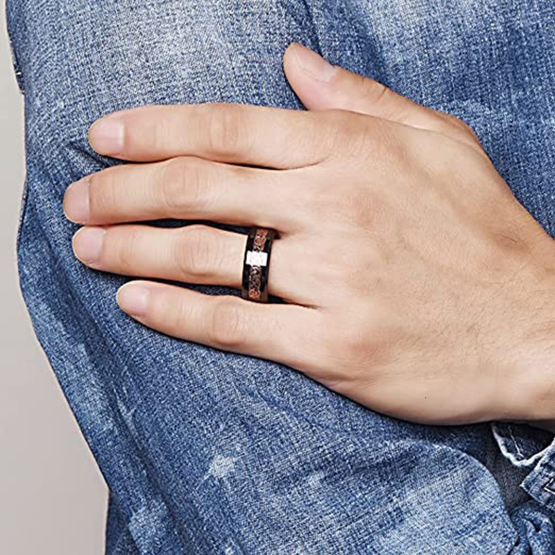 Xinghe Titanium Steel Dragon Pattern Couple Fashion Men's Accessories Ring