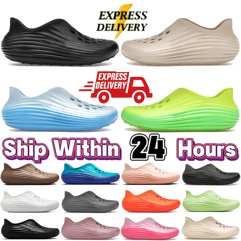 Designer Slippers for Men Women Sandals Slides ReactX Rejuven8 Foam Sandals Falt Heel Summer Outdoor Slipper Triple Black Grey Volt white Sail Casual Slide Mens Shoe