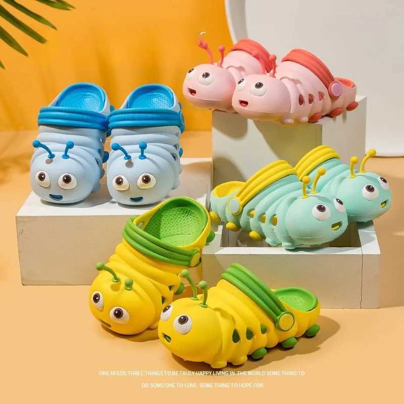 Summer Children Hole Shoes Caterpillar Cute Baby Boys Girls Sandals Breathable Soft Sole Non-slip Kids Slipper for 1-4Y Z250510-1