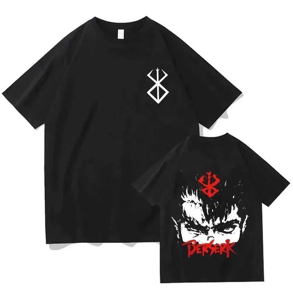 Berserk T-shirt Guts Tshirt Men Cool Manga Japanese Anime Women Cotton Tee Harajuku Manga Hip-hop Oversized T Shirt Clothes TopsT250510
