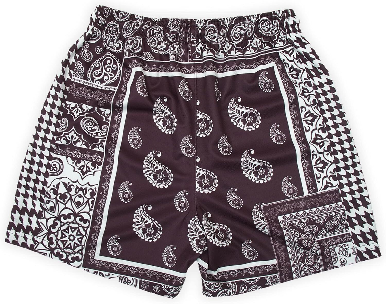 Mens Mesh Paisley Shorts, Casual Retro Graphic Shorts, Athletic Running Gym Shorts for Men Fashion patterns