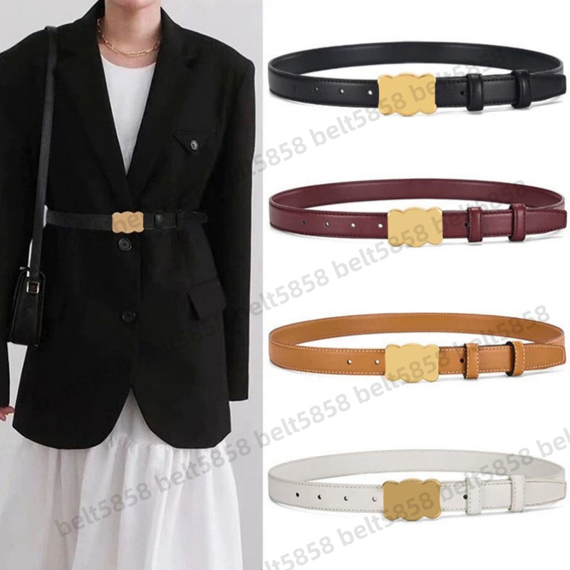 Designer Belt Women Ceinture Luxe Waistband thin leather belts fashionable brown black business daily belt wholesale mens waistband womens