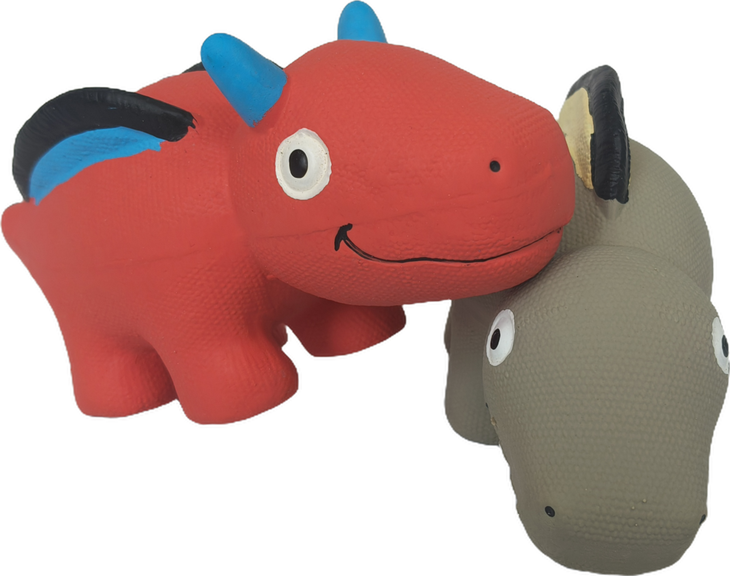 Squeaky Dinosaur Chew Pet Toy for Canines Made of Soft Latex with Ear Protection Puppy Dog Toys 2pcs/Pack