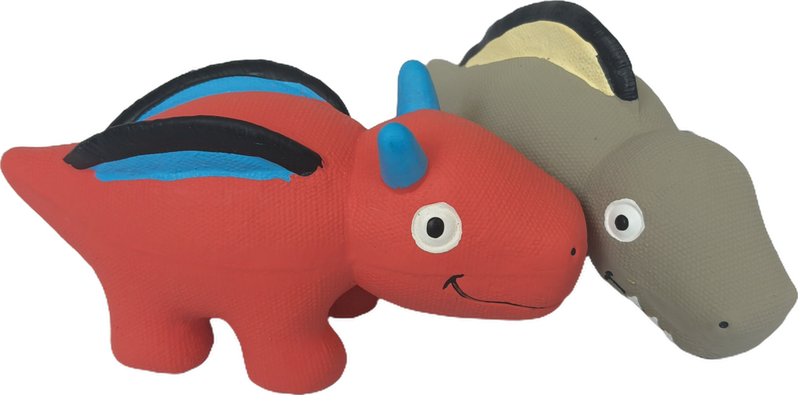Squeaky Dinosaur Chew Pet Toy for Canines Made of Soft Latex with Ear Protection Puppy Dog Toys 2pcs/Pack