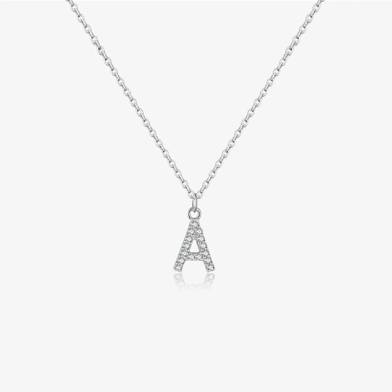 VEWANT Women 925 Sterling Silver Alphabet Initial Monogram Letter Pendant On Necklace 2024 Luxury Fine Fashion Party JewelryXJ250510