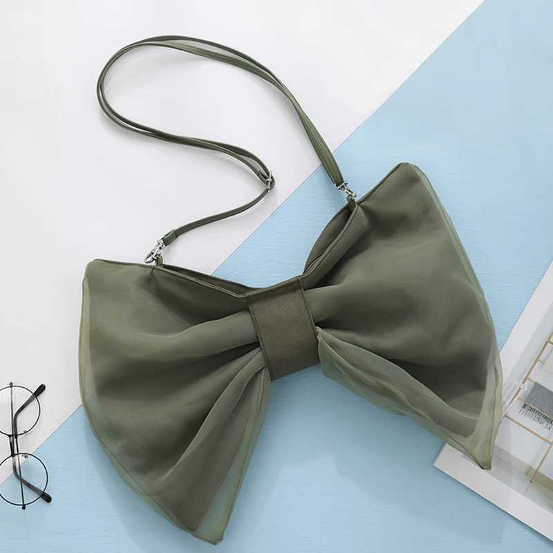 Designer Handbags For Women Bow Tie Canvas Shoulder Bag Party Casual Crossbody Bags Fashion Trend Female Clutch 2022 Z250512