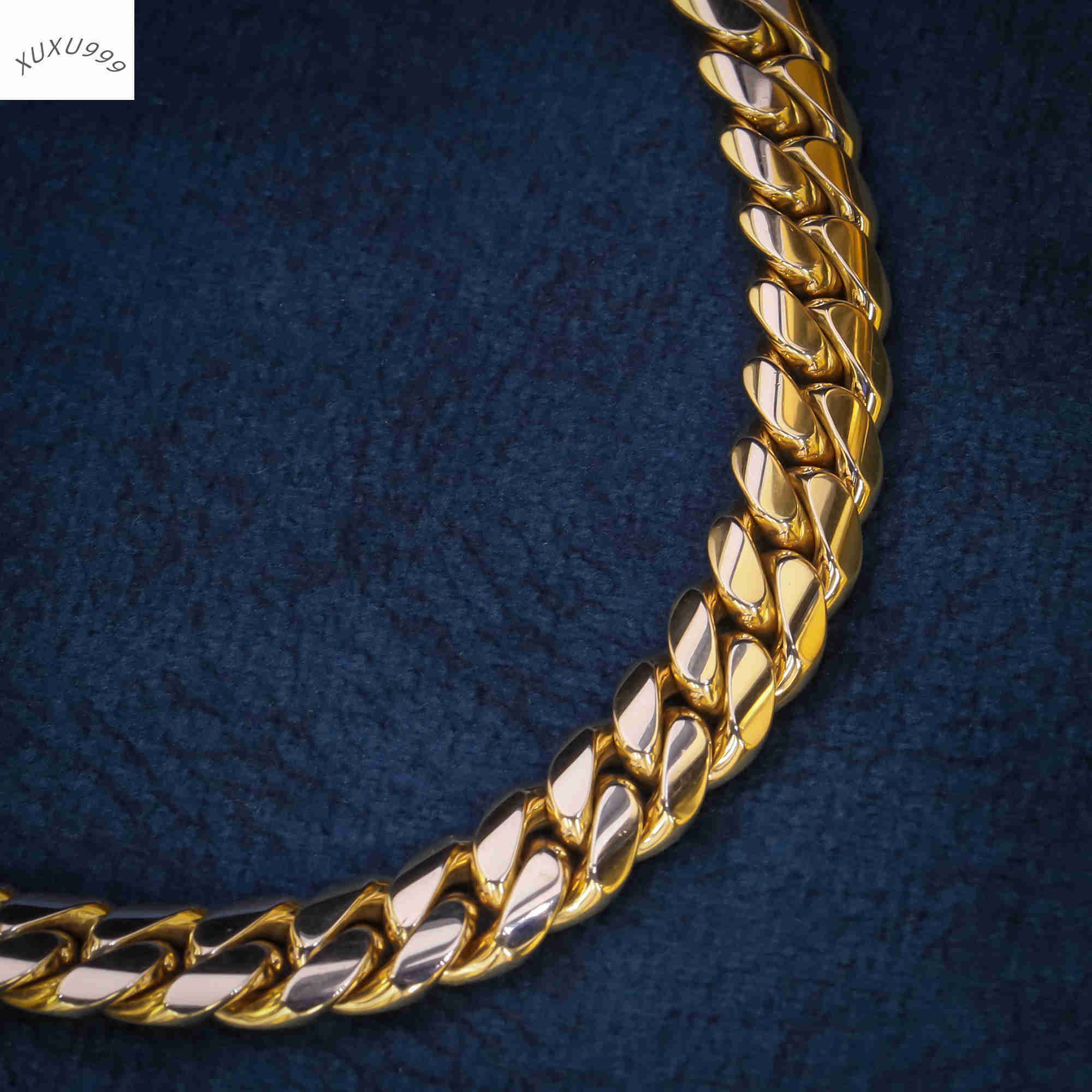 Customized Iced Out Jewelry Gold and Silver Plating Moissanite Hip Hop Silver Moissanite Cuban Link Bracelet Cuban Chain