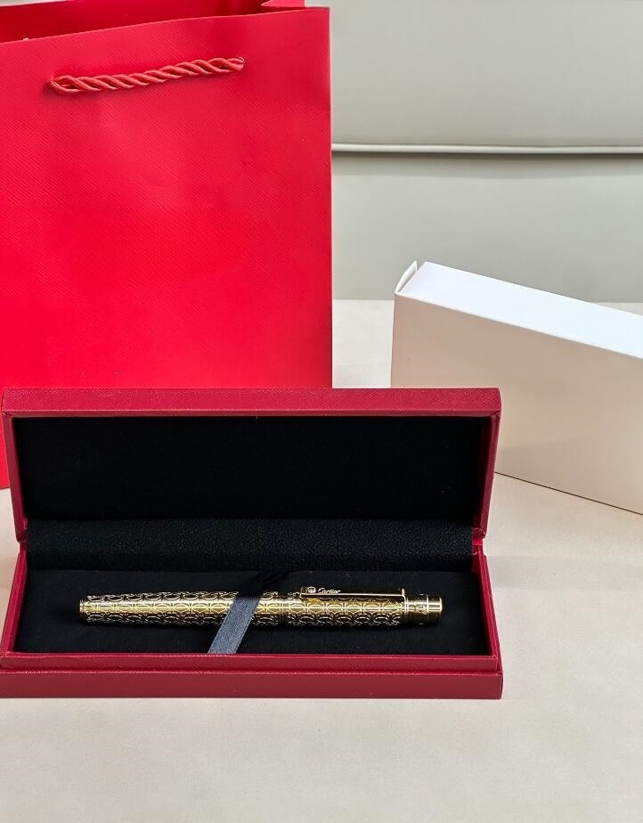 Hot 2025 new 5 style Classic letter logo writing embossing ballpoint pen business signature pen luxury Designer office student teacher's day gift with gift brand box