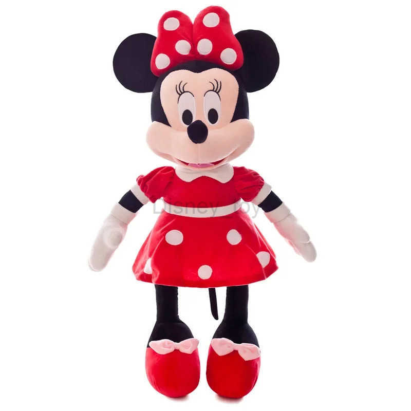 Disney 20-75cm Disney Mickey Minnie Mouse Plush Toys Pillow Kawaii Mickey Minnie Stuffed Doll Cartoon Elf Plush Doll Xmas Gift For Kids Y250510