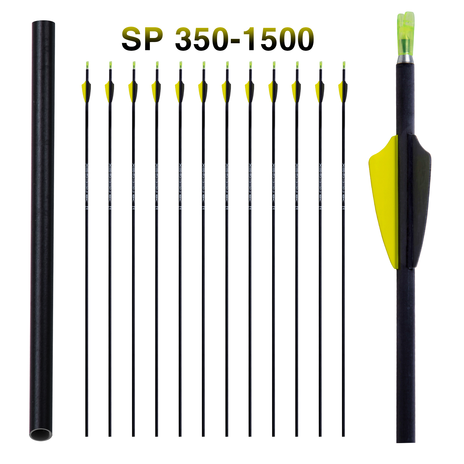 Spine350-1500 Archery Targeting Arrows without Arrow Tips 4.2mm 12Pcs 31inch Hunting Arrows Carbon Training Arrows for Recurve Bow & Compound Bow Prac