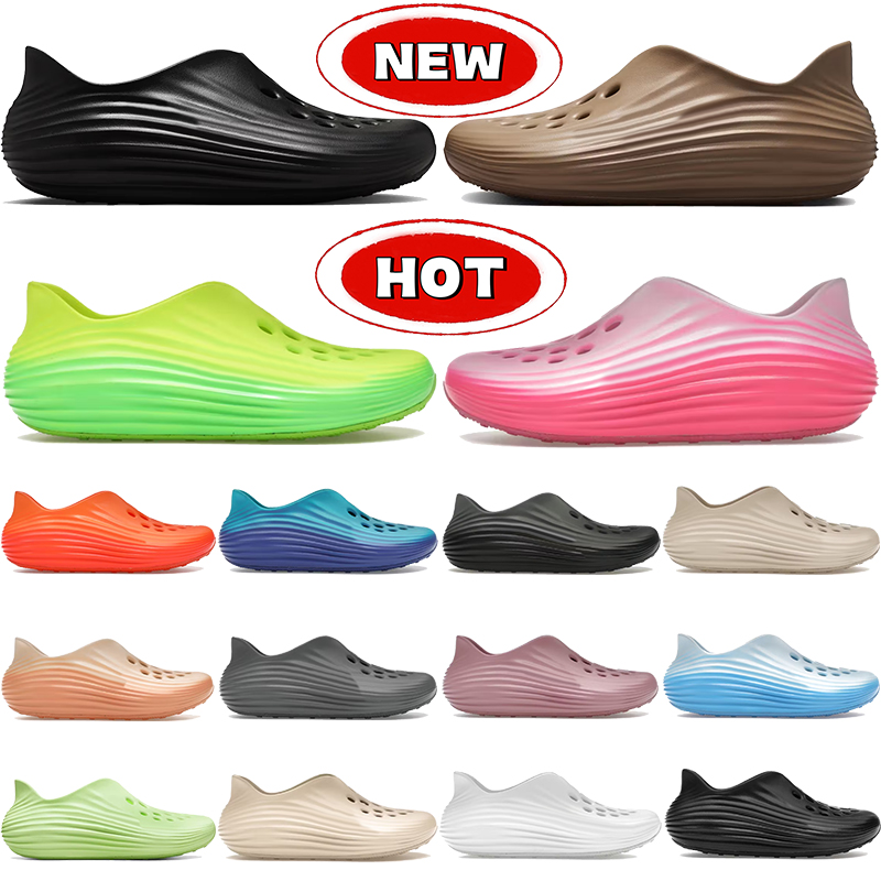 Designer Slides ReactX Rejuven8 Foam Sandals For Mens Flats Slippers Triple Black Green Strike Smoke Grey Sail Summer Sandal Beach Slide Womens Slipper Shoes