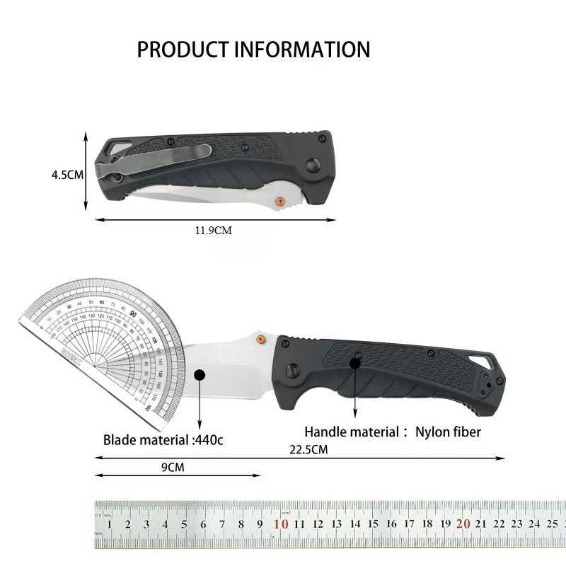 BM 18060 Folding Knife Nylon Fibre Handle 440C Blade Outdoor Adventure Hunting Defense Sharp Daily Carry A Multi-purpose KnivesXJ250510