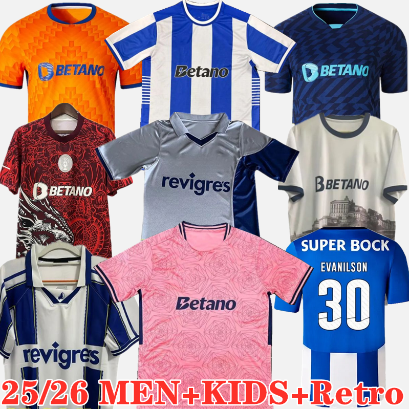 4XL 25/26 PORTO Soccer Jerseys fan sT-shirts GALENO TAREMI F.CONCEICAO Maillots foot Shirt T.MARTINEZ EUSTAQUIO men kids Kit Socks retro football shirts 1997 99