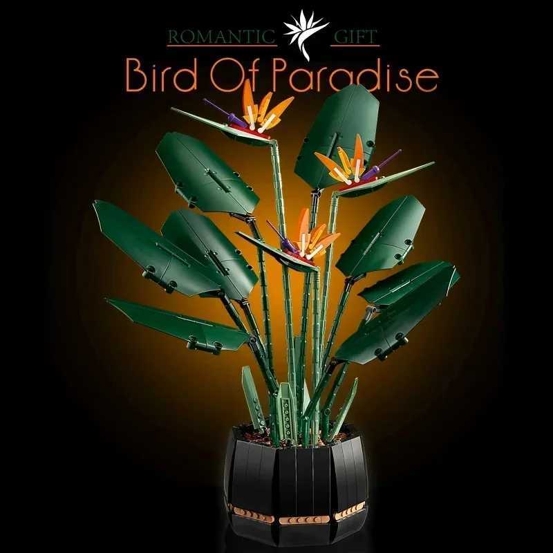 10289 Bird Paradise Bouquet Rose Building Block Bricks Toys For Children DIY Potted Holiday Girlfriend Gift 10313 X250509