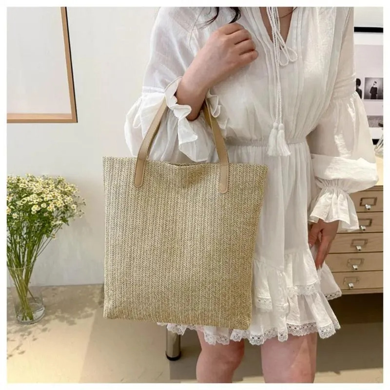 Casual Straw Shoulder Bags | Handmade Braid Large Capacity Rattan Bohemian Tote New Free Delivery Designer Bag