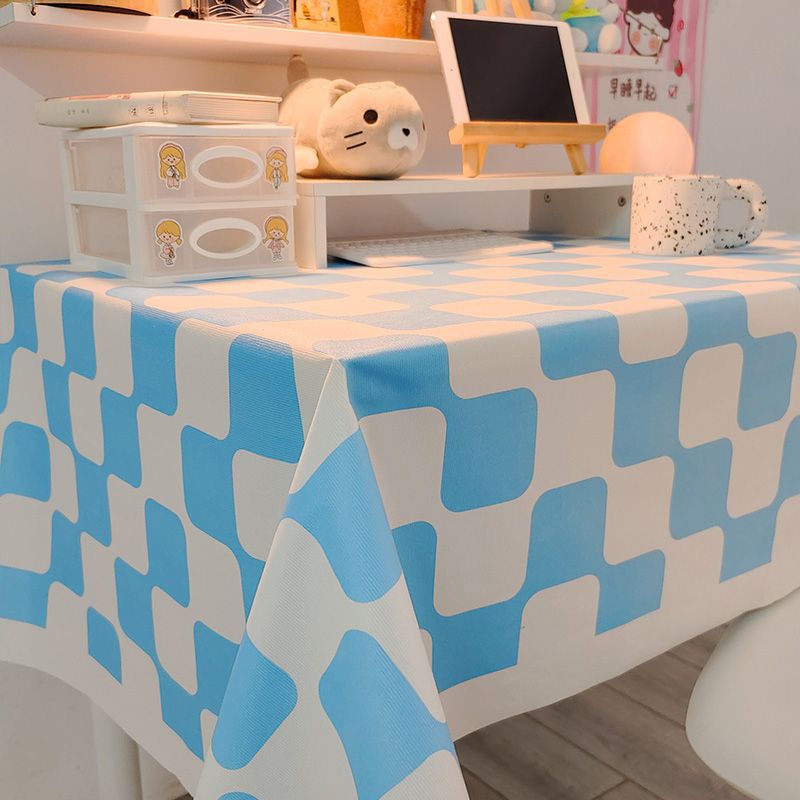 B416 Nordic style tablecloth net red plaid tablecloth student dormitory desk cloth atmosphere tablecloth coffee table decoration cloth ins