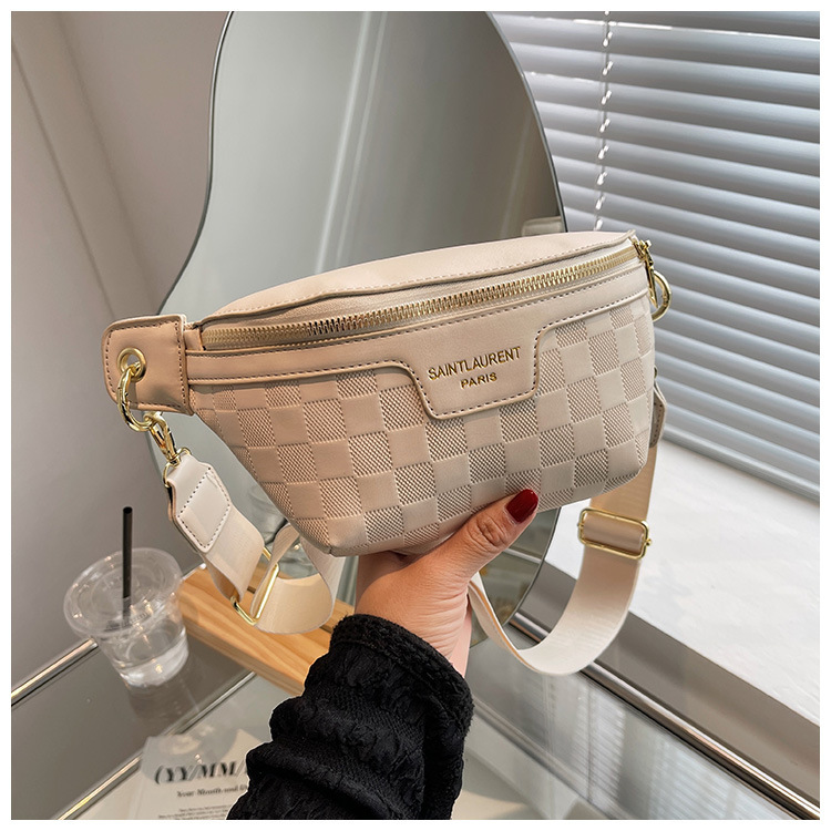 2025 Ins Hong Kong Small Bags Popular Styles Trendy And Fashionable Fanny Packs Internet Celebrity Korean Style Wide Strap Cross - Body Bag New Design