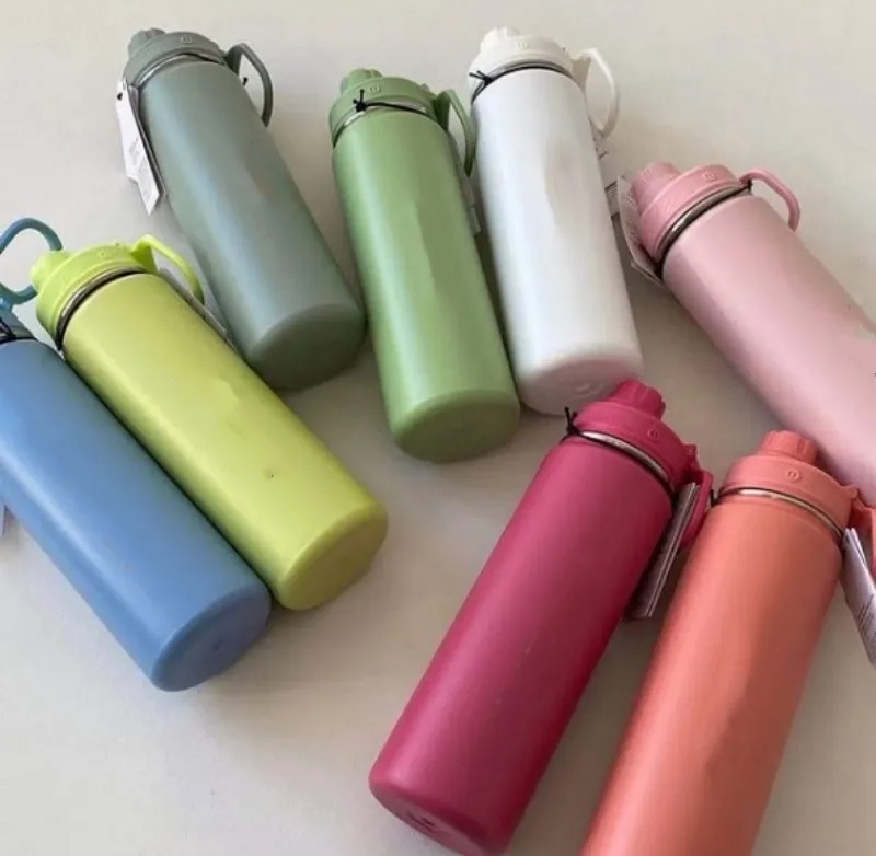 Mugs US Stock Water Bottles 710ml Tumbler Insulated Cup Sports Bottle Stainless Steel Portable Outdoor Mugs